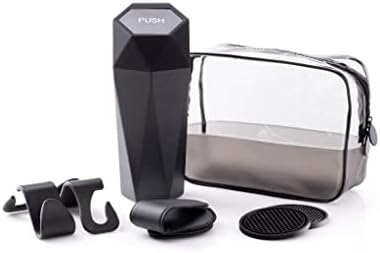 Естетичен, определени за организация на автомобила - малка кола кошчето за боклук с капак, магнитен държач за слънчеви очила, кука за чантата си, поставка за чаши, прозрачна чанта | THTCR